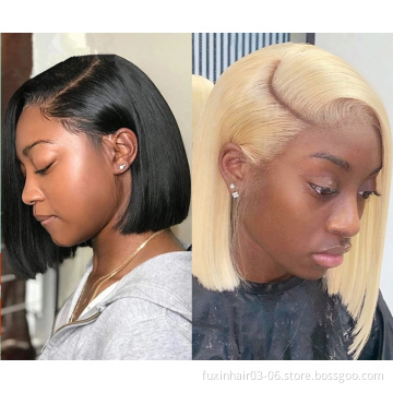 beauty supplies 13x4 4x4 HD Lace Front Wigs Short Transparent Lace Frontal Wig 613 Wig Human Hair Swiss Lace Wholesale Prices